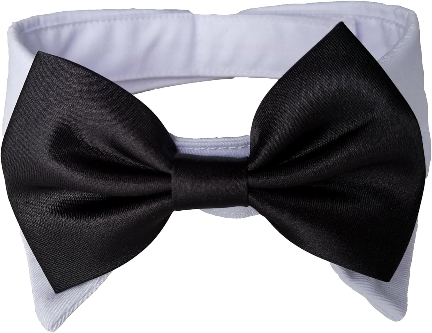 Stylish Dog Necktie and Bowtie Set - Perfect Cotton Collar with Black Tie for Small to Large Dogs