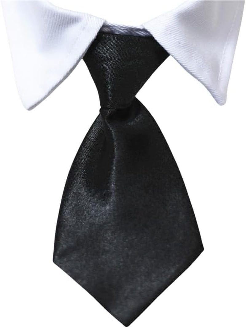 Stylish Dog Necktie and Bowtie Set - Perfect Cotton Collar with Black Tie for Small to Large Dogs