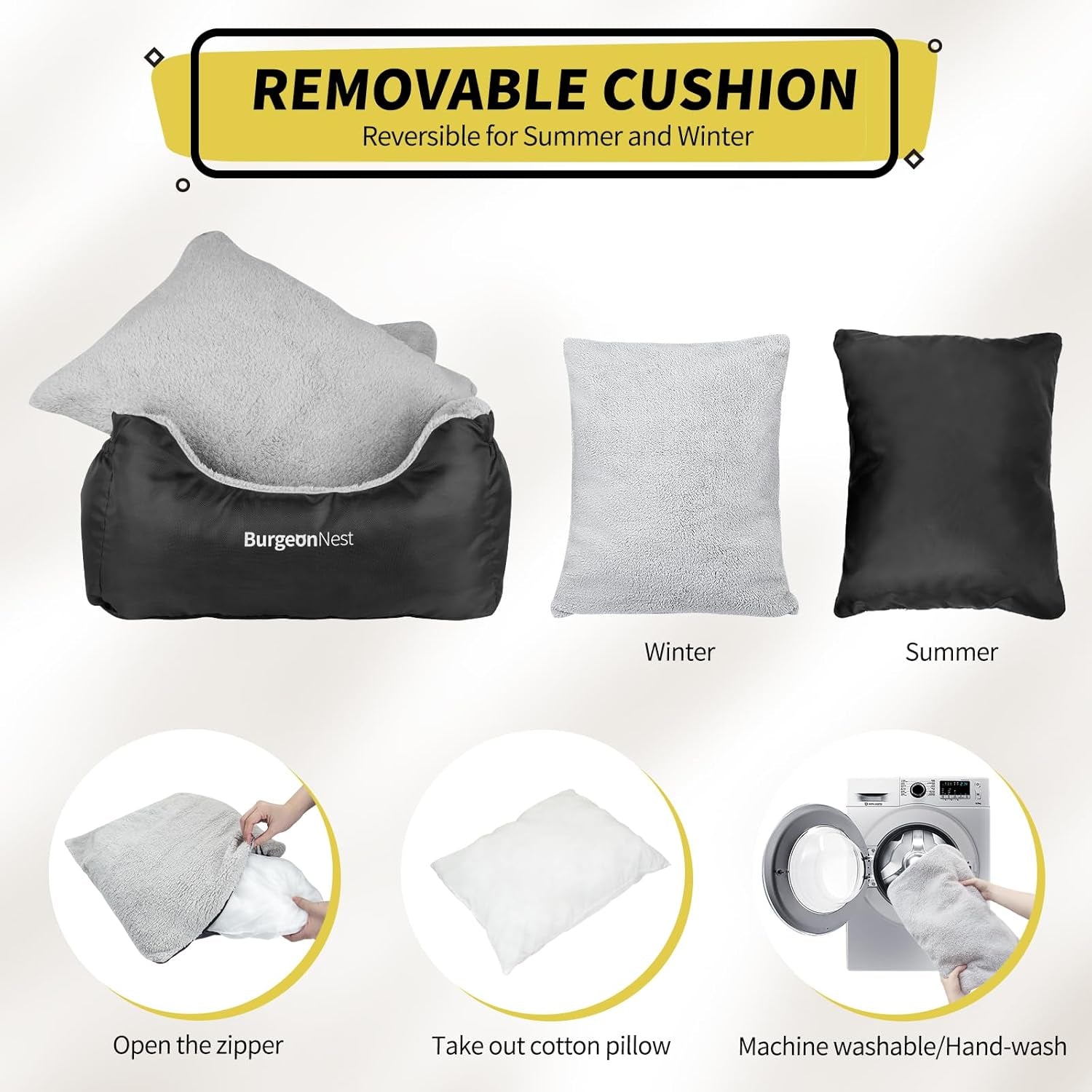 Premium Black Dog Car Seat for Small Pets - Comfortable, Washable Booster Seat with Storage Pockets and Adjustable Leash for Safe Travel