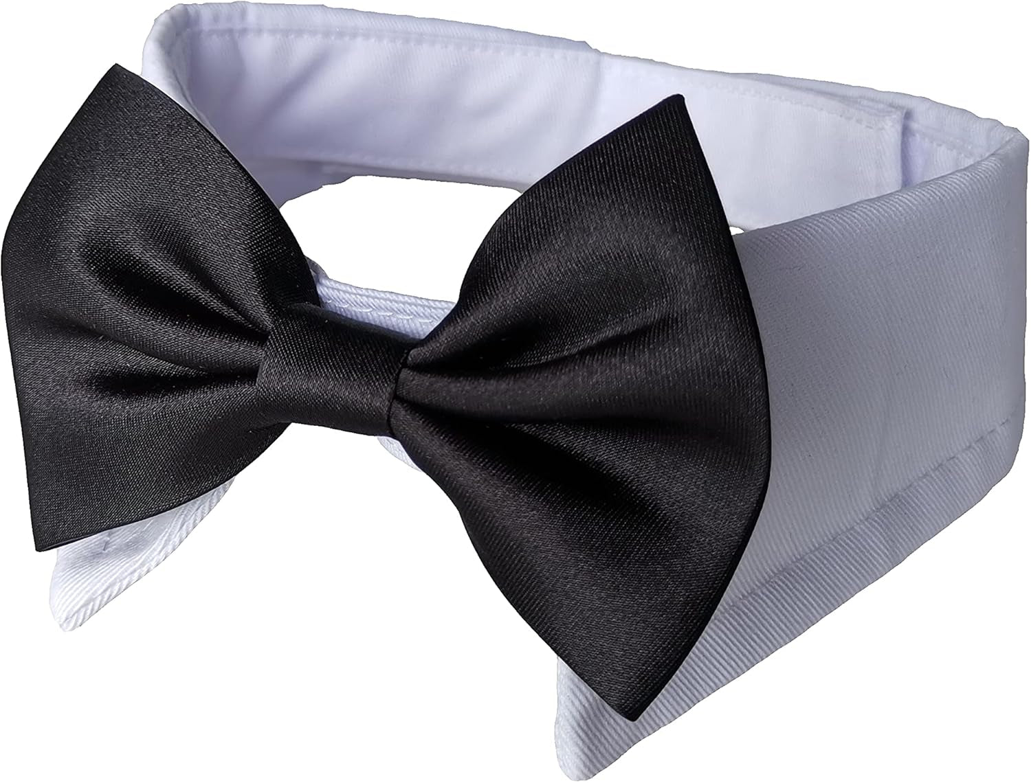 Stylish Dog Necktie and Bowtie Set - Perfect Cotton Collar with Black Tie for Small to Large Dogs