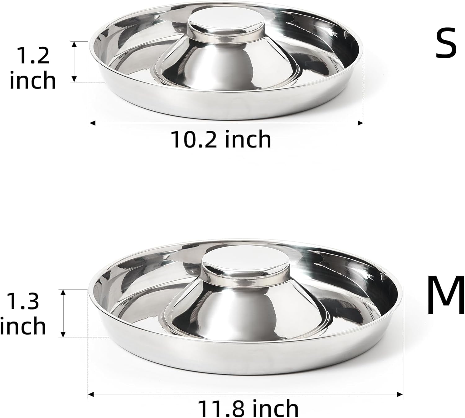 Premium Stainless Steel Dog Bowls Set of 2 - Perfect for Food and Water, Suitable for All Breeds
