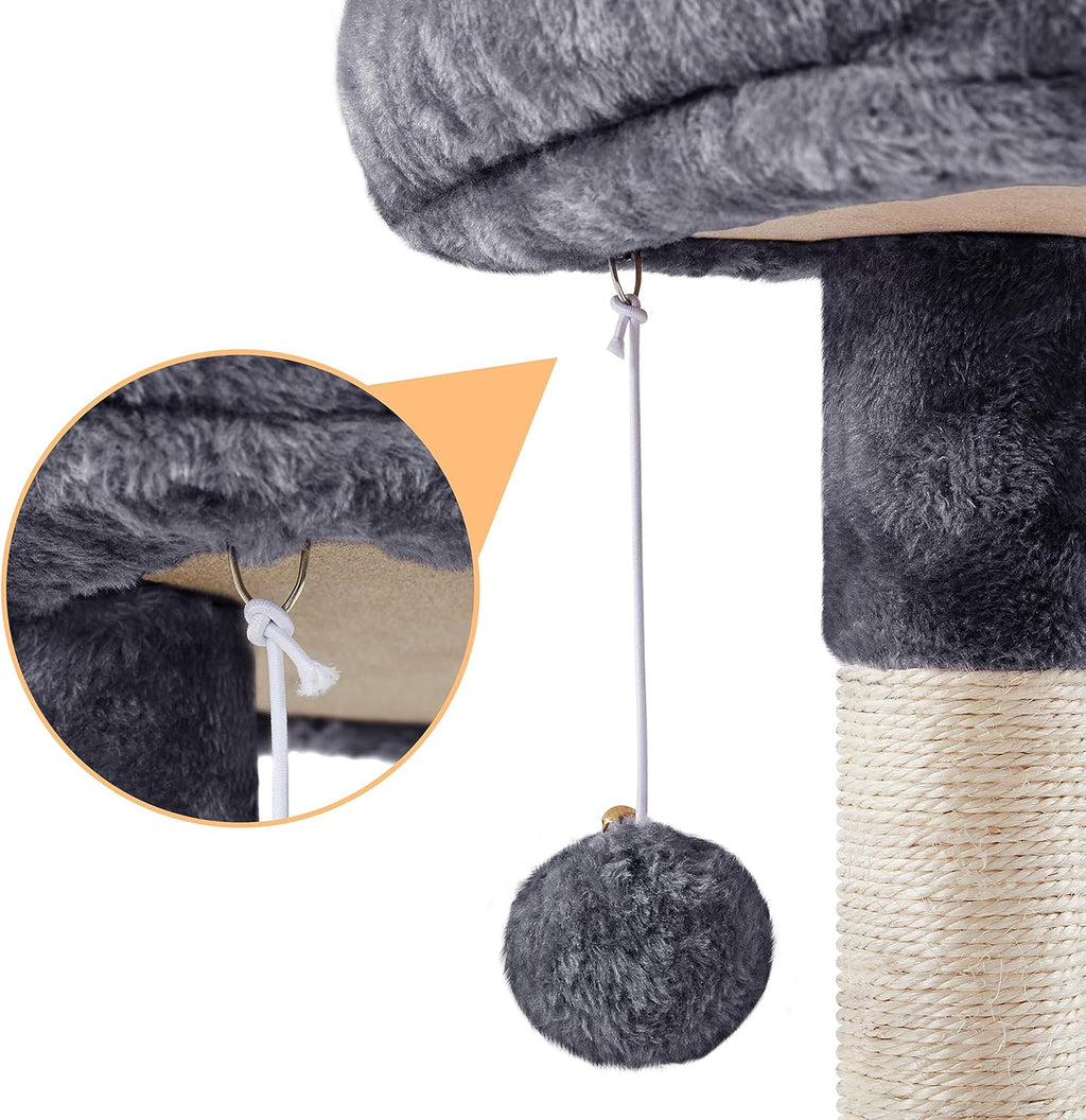 Delight Your Feline Friend with Our 34-Inch Multi-Level Cat Tree - The Ultimate Indoor Condo for Play, Scratch & Sleep!