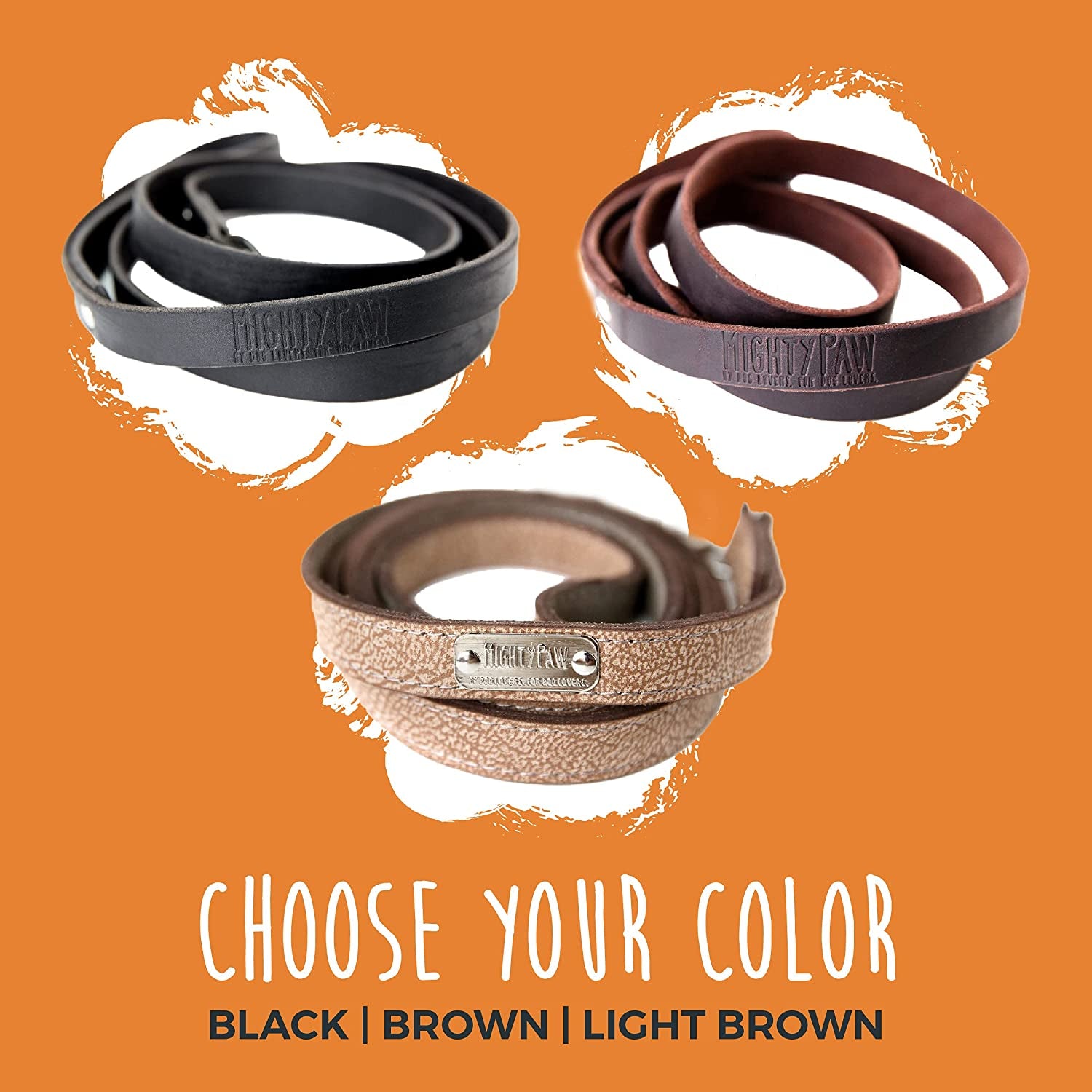 Premium Distressed Leather Dog Leash - Heavy Duty, Stylish and Comfortable for All Breeds - Perfect for Your Furry Friend