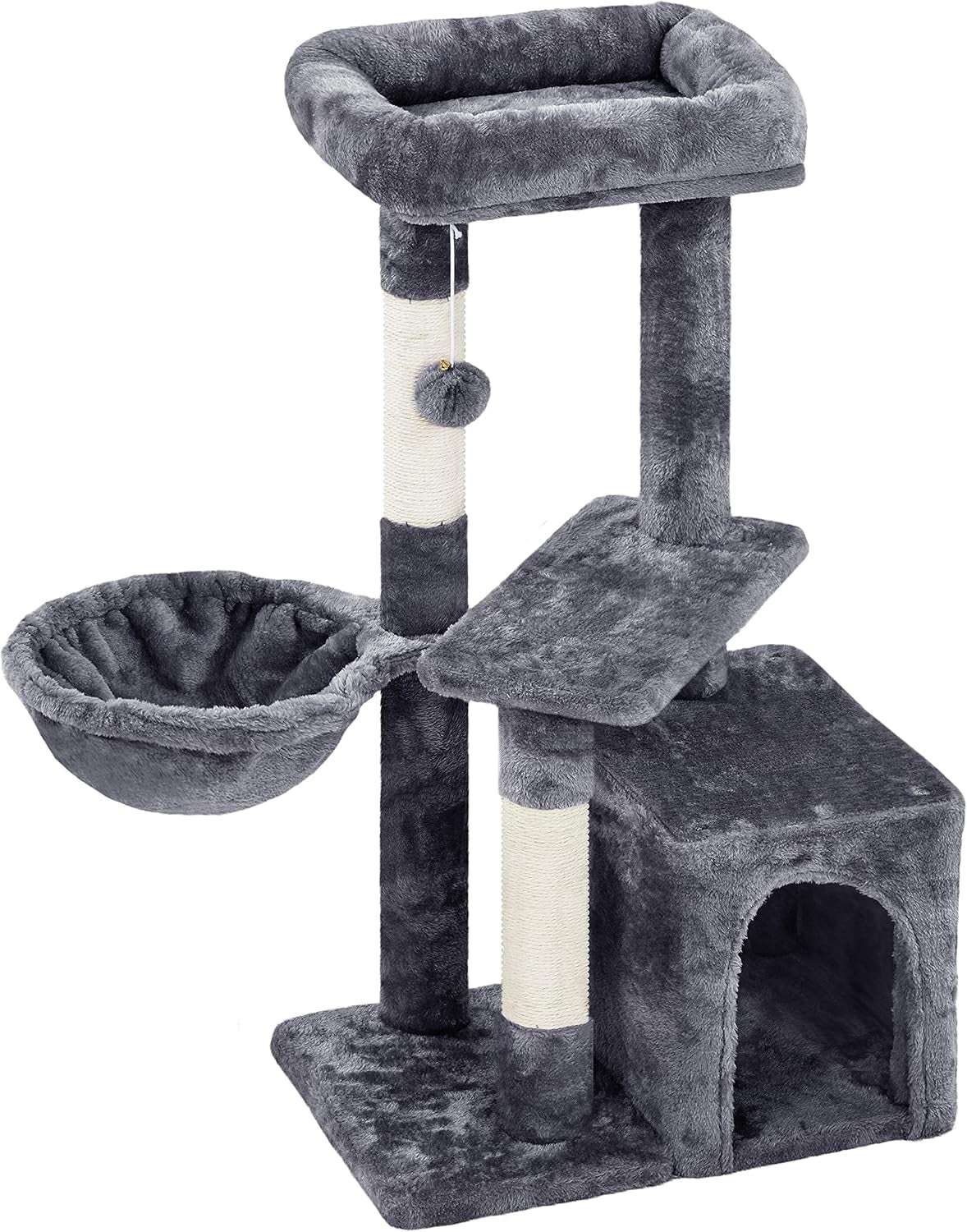 Delight Your Feline Friend with Our 34-Inch Multi-Level Cat Tree - The Ultimate Indoor Condo for Play, Scratch & Sleep!