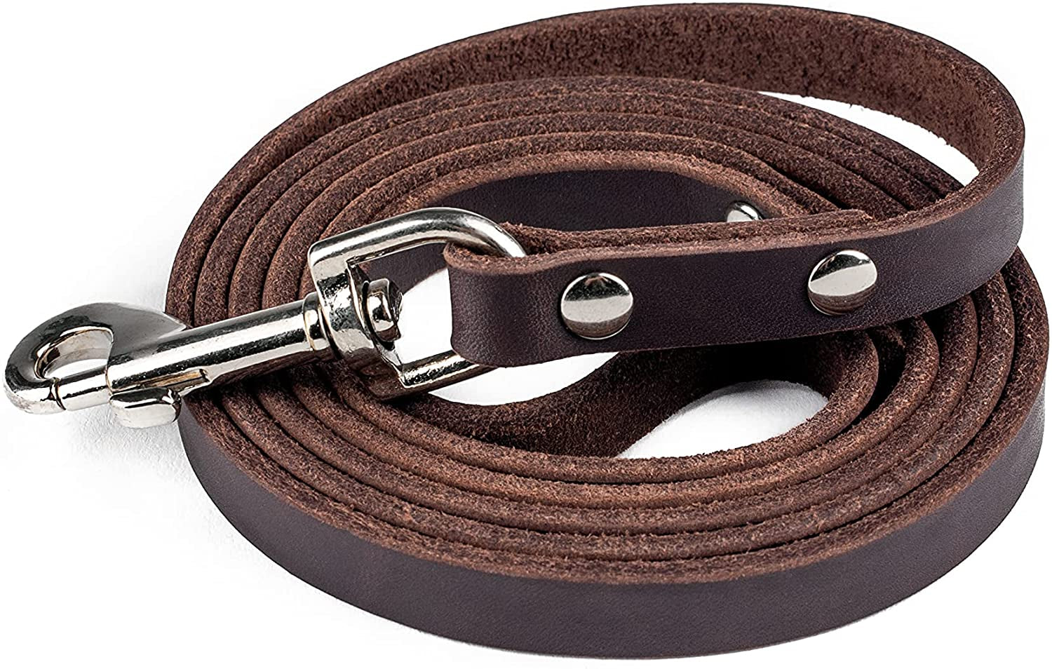 Premium Distressed Leather Dog Leash - Heavy Duty, Stylish and Comfortable for All Breeds - Perfect for Your Furry Friend